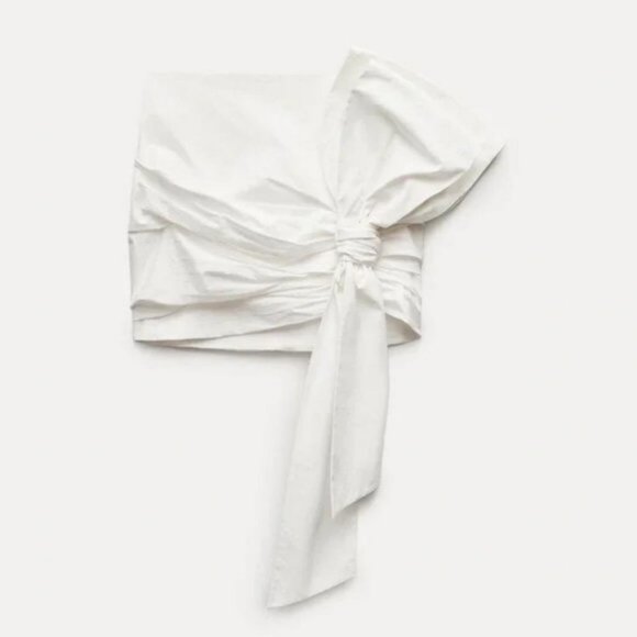 ZARA KNOTTED MINI SKIRT ZW COLLECTION - Picture 3 of 7